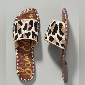 Sam Edelman Gunner Beaded Cheetah Slide Sandal | Size 10